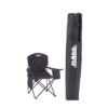 Black Cooler Quad Chair with Screen print on the bag