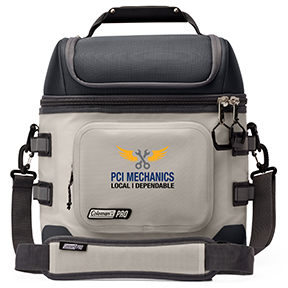 Coleman 24-Can Pro Soft Cooler with direct imprint on front pocket