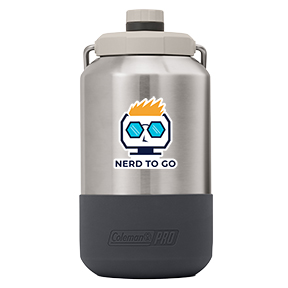 Coleman Pro 1 Gallon Stainless Steel Jug with full color transfer